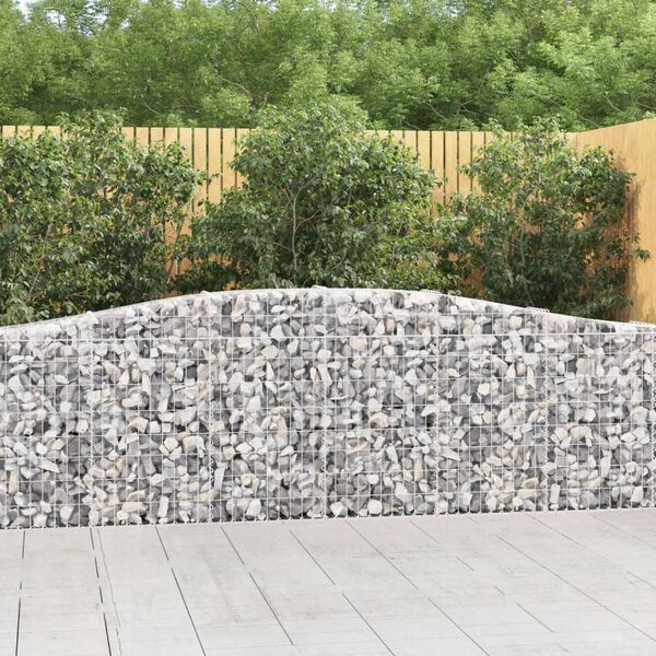 vidaXL Gabion Basket Set of 2 Silver Galvanized iron Large Durable