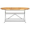 vidaXL Outdoor Dining Table Brown Solid acacia wood, steel