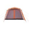 vidaXL Family Tent with Porch 9-Person Gray and Orange Quick Release