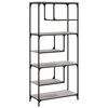 vidaXL Bookcase Grey Sonoma Engineered wood, metal Bookcase Rectangular