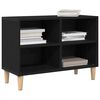 vidaXL TV Cabinet Black Oak 27.36 x 11.81 x 19.69 in Engineered Wood