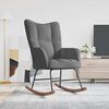 vidaXL Rocking Chair Dark Gray Velvet