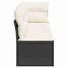 vidaXL Garden Sofa Black, Cream White