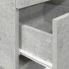 vidaXL Bedside Cabinet Concrete grey Engineered wood Medium