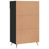 vidaXL Shoe Cabinet Black Engineered wood, iron, faux leather Standard