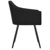 vidaXL Dining Chairs 4 pcs Black Fabric