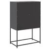 vidaXL Highboard Black Steel Medium Highboard Rectangular Industrial