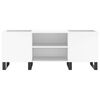 vidaXL Record Cabinet White Engineered wood, Iron Medium