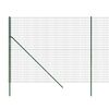 vidaXL Wire Mesh Fence Green 6.6x32.8' Galvanised Steel
