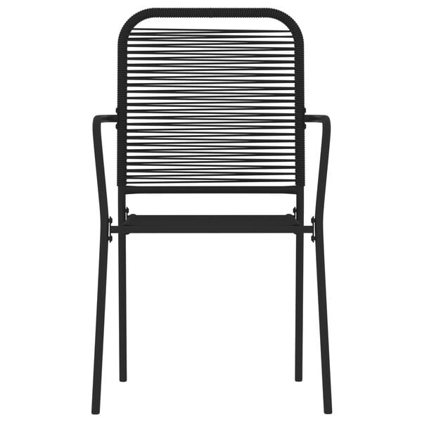 vidaXL Dining Set Black Powder-coated steel Large Durable Dining Set