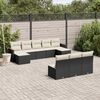 vidaXL Garden Sofa Set Black