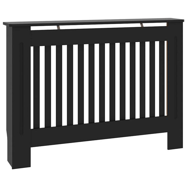 vidaXL Radiator Cover Black 44.1"x7.5"x32.1" MDF