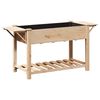 vidaXL Garden Planter Beige 61.02 x 23.23 x 30.12 in Solid Fir Wood