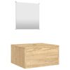 vidaXL Bathroom Furniture Set Oak Engineered wood, Glass Small
