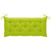 vidaXL Patio Bench Bright green, Natural bamboo Bamboo, 100% Polyester