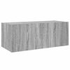 vidaXL TV Wall Cabinet Grey sonoma Engineered wood Medium