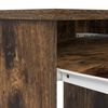 vidaXL Desk Smoked Oak Engineered wood Medium Desk Rectangular