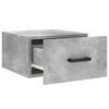 vidaXL Wall-mounted Bedside Cabinet Concrete Grey Engineered Wood Small