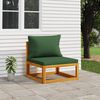vidaXL Middle Sofa Green Solid Acacia wood Standard Modular