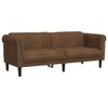 vidaXL Sofa Set Brown Velvet (100% polyester), plywood, solid wood