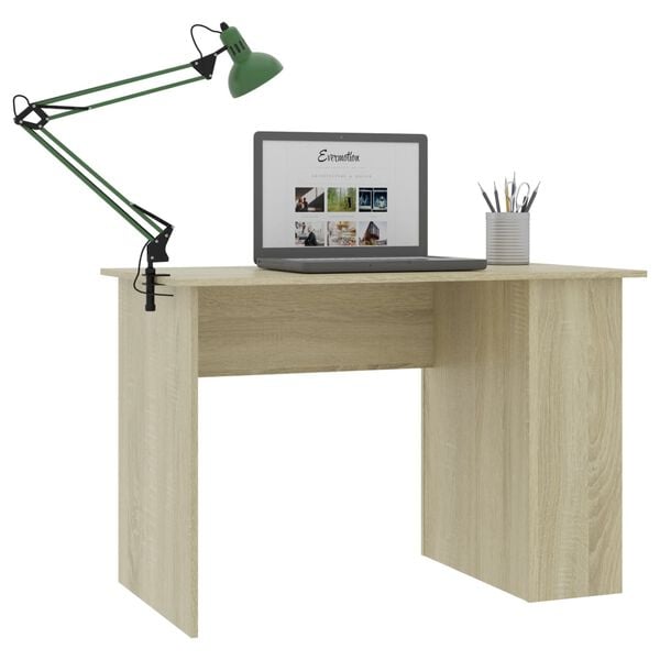 vidaXL Desk Sonoma oak Engineered wood Medium Computer Desk