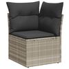 vidaXL Garden Sofa Set Light Grey PE Rattan Large Outdoor Sofa Set