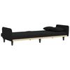 vidaXL Sofa Bed Black 100% polyester fabric, plywood, plastic Large
