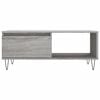 vidaXL Coffee Table Grey Sonoma Engineered wood, Metal 35.4x19.7x14.4 in