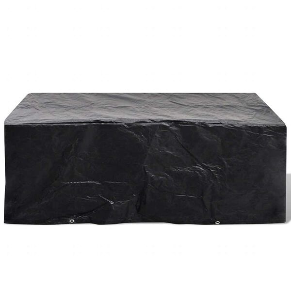 vidaXL Garden Furniture Cover Black Polyethylene 78.7 x 63.0 x 27.6 in