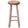 vidaXL Bar Chair Brown Solid Teak Wood One Size Durable Bar Stool