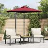 vidaXL Garden Parasol Bordeaux Red Steel, Polyester Large Tiltable
