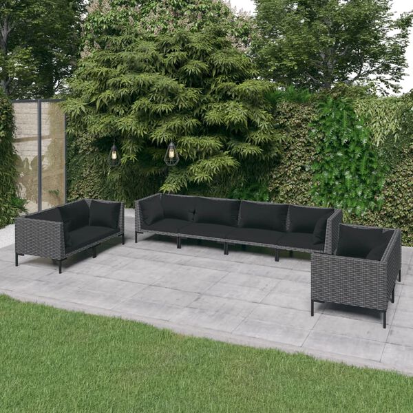 vidaXL Garden Lounge Set Dark Grey
