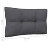 vidaXL Garden Middle Sofa Black, Anthracite Solid pine wood, 100% polyester