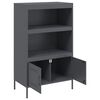vidaXL Highboard Anthracite Steel 26.8 x 15.4 x 44.5 in Highboard