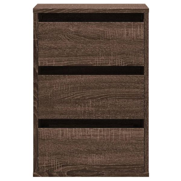 vidaXL Chest of Drawers Brown Oak Engineered Wood Small Chest of Drawers