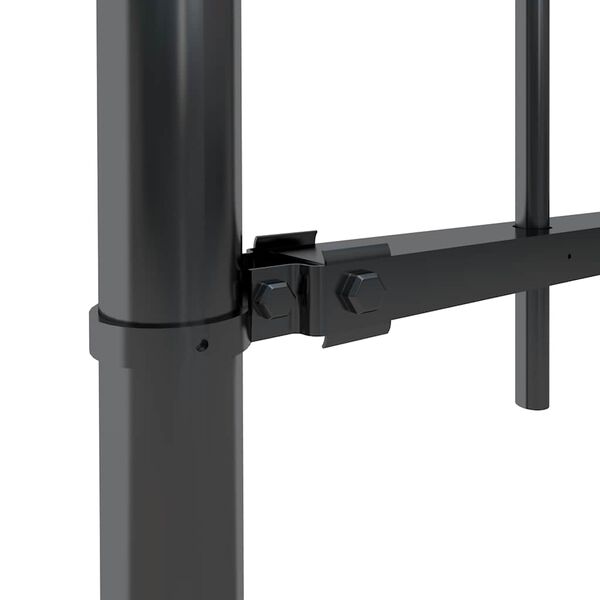 vidaXL Garden Fence with Spear Top Steel 421.3"x39.4" Black