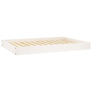 vidaXL Dog Bed White Solid pine wood Medium Simple Dog Bed