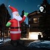 vidaXL Inflatable Santa Claus Red, White, Black, Green