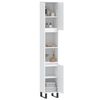vidaXL Bathroom Cabinet White Engineered wood, iron Tall Modern