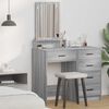 vidaXL Dressing Table with Drawer Grey Sonoma 19.69 x 16.14 x 55.12 in