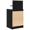 vidaXL Bedside Cabinet Black Engineered wood Medium Bedside Cabinet