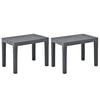 vidaXL Garden Bench Set of 2 Anthracite Plastic Standard Lightweight