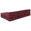 vidaXL Modular Sofa 4 pcs Maroon Fabric