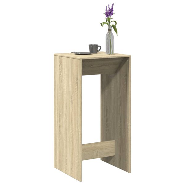 vidaXL Bar Table Sonoma oak Engineered wood 20.1x19.7x40.7 in Bar Table