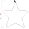 vidaXL Christmas Star Figure Set of 3 Warm White Steel, PVC Medium