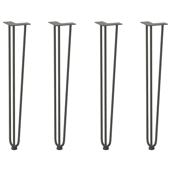 vidaXL Hairpin Table Leg Anthracite Solid Powder-Coated Steel