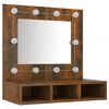 vidaXL Mirror Cabinet Smoked Oak Engineered wood, Acrylic Medium