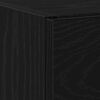 vidaXL Bathroom Cabinet with Drawer Black Oak 15.75 x 14.57 x 23.23 in