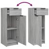 vidaXL Bathroom Furniture Set Grey sonoma Engineered wood, glass Large