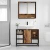 vidaXL Bathroom Cabinet with Shelf Old Wood 31.50 x 12.99 x 23.62 in